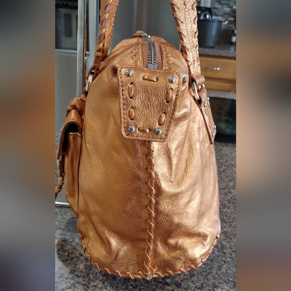 Michael Kors purse in tangerine metallic RARE - Picture 8 of 16